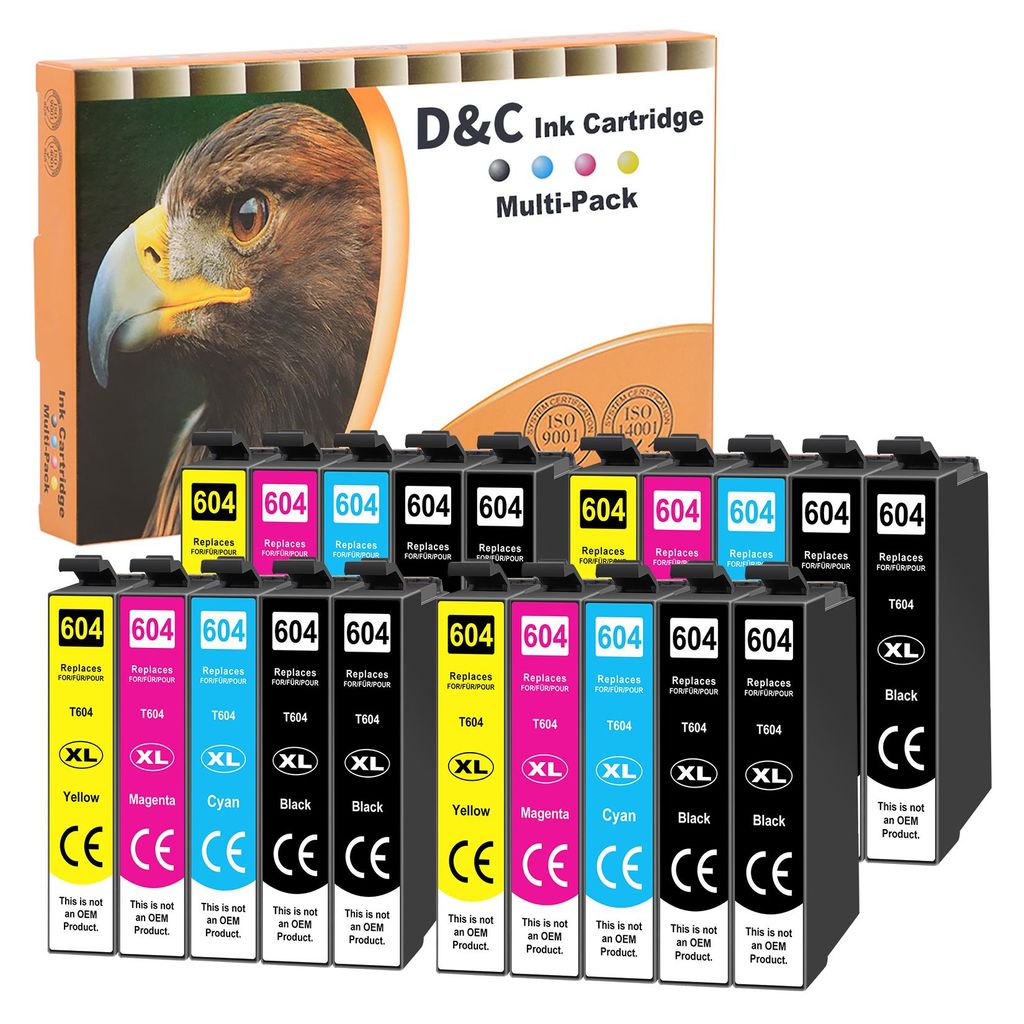 D&C 20x 604XL Patronen für Epson 604 XL Druckerpatronen Produktbild 