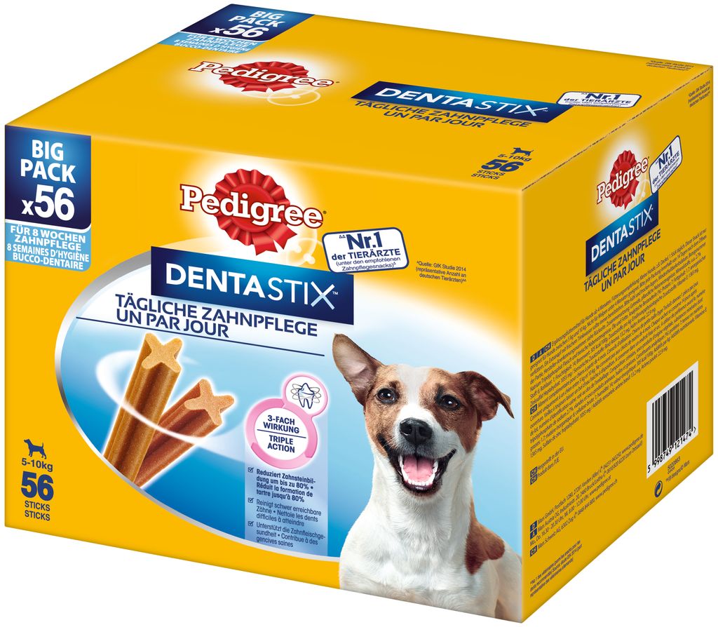 Pedigree DentaStix Hundesnack für kleine Hunde (5-10kg), Produktbild 