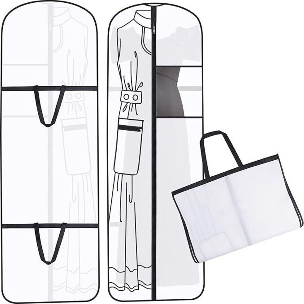 10er Set Kleidersäcke Mit Reißverschluss 60x120/100cm - Mottensicher & Wasserdicht