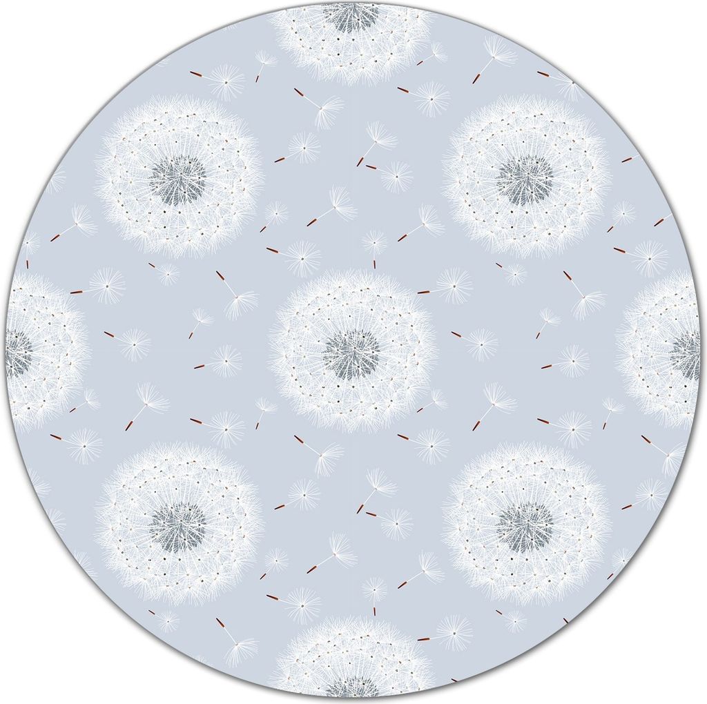 Glas Schneidebrett Herdabdeckplatten Schneideplatten Rund - 40 cm - Graue Löwenzähne
