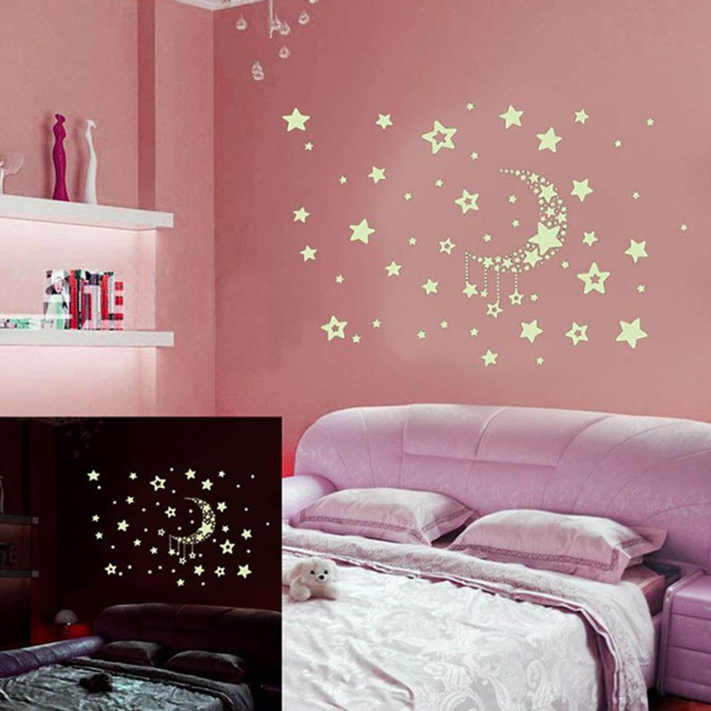 RoomMates Wandtattoo Wandsticker Wandaufkleber Wandbilder Leuchtende Sterne 