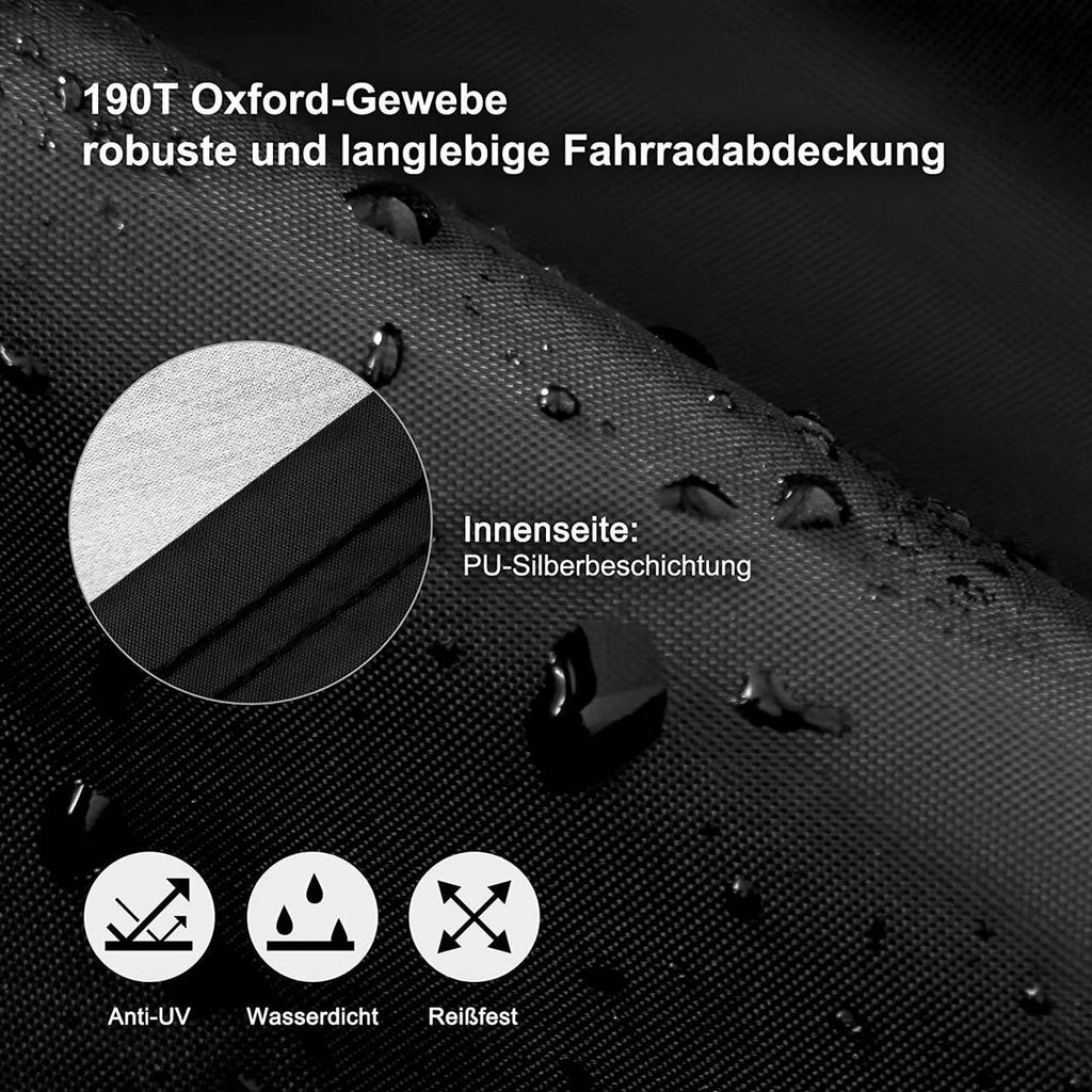 Woltu Fahrradschutzhülle, Fahrradabdeckung wasserdicht, Produktbild 4