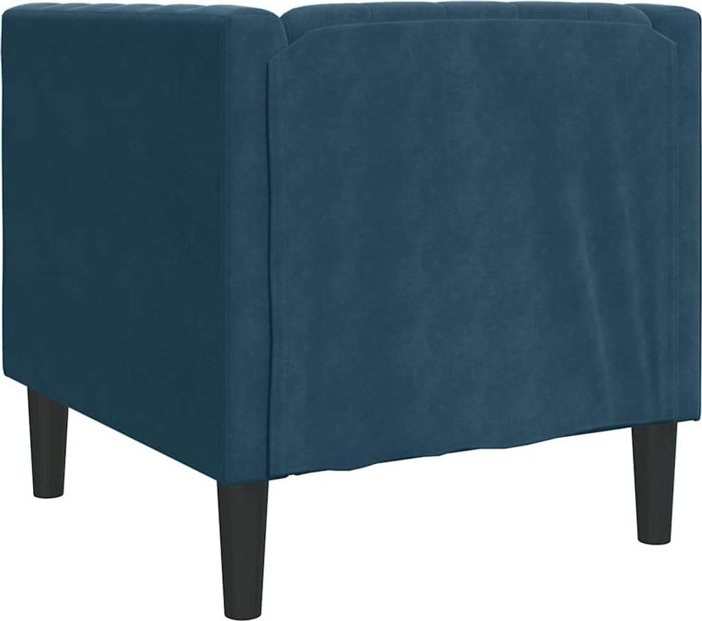 vidaXL Chesterfield-Sessel Blau Samt