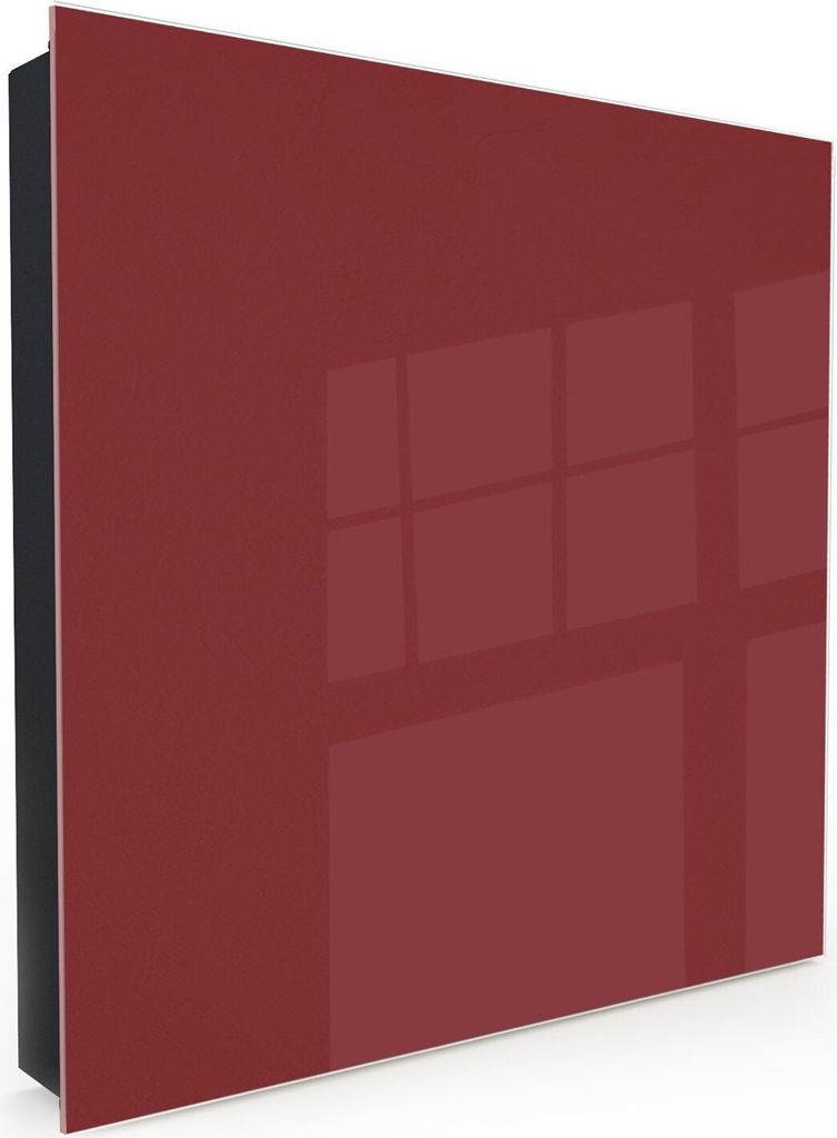 Nachbildung-Schlüsselkasten, Magnetpinnwand und Memoboard mit Glasfront Motiv Weinroter Hintergrund I