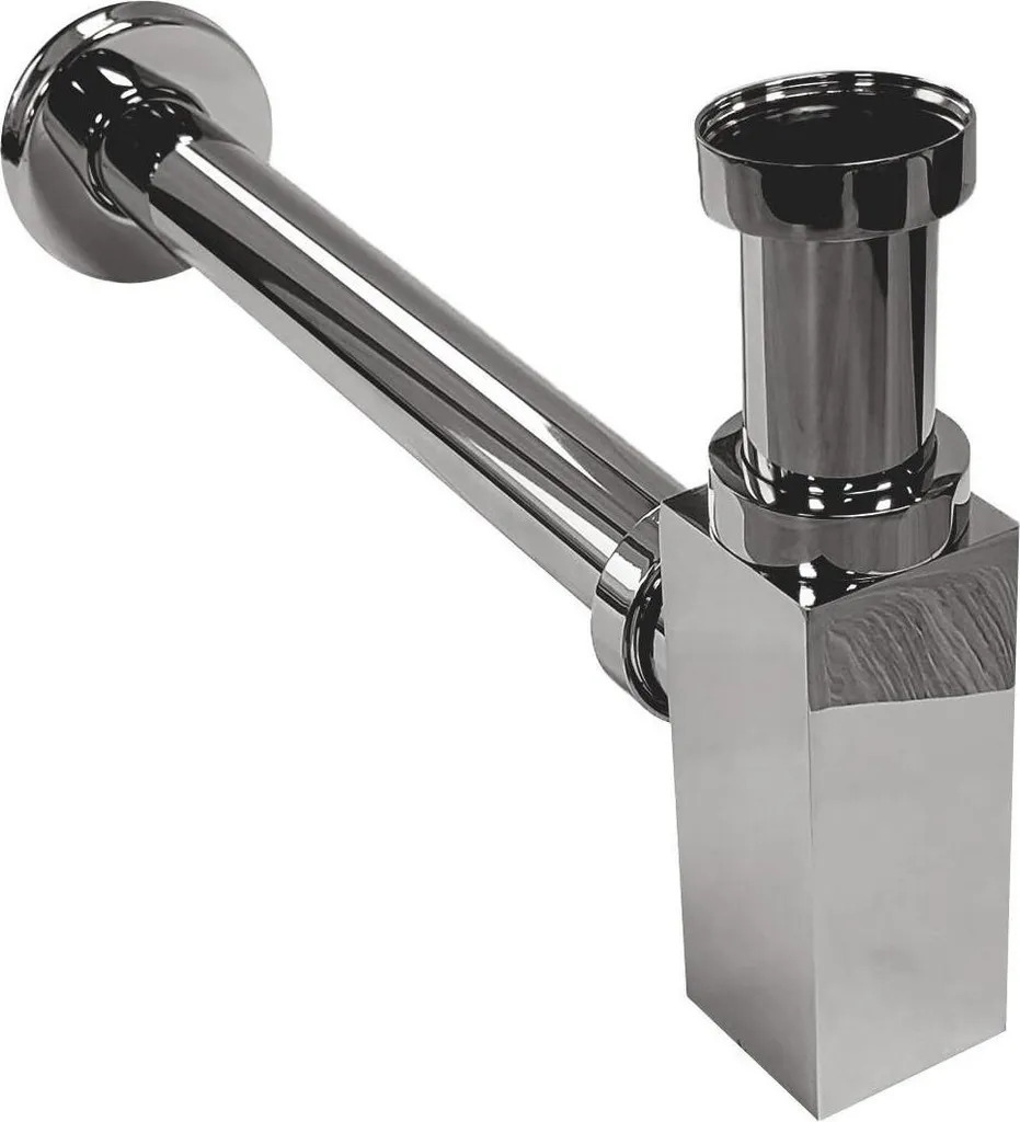 Siphon de lavabo carré découpable diamètre 32mm pour évacuation d'eau