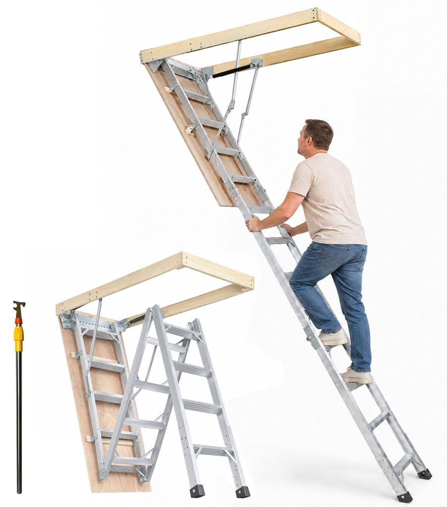 Echelle télescopique VEVOR 158,8 kg Escabeau 12 marches Image du produit 