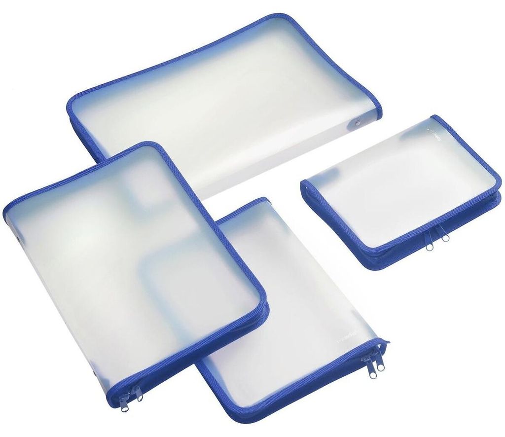 FolderSys 40452-40 Reissverschlusstasche A4 blau Immagine del prodotto 