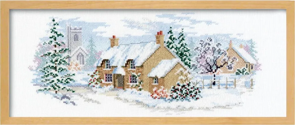 Kit point de croix Olympus Holly Lane 15.5x40cm broderie japonaise