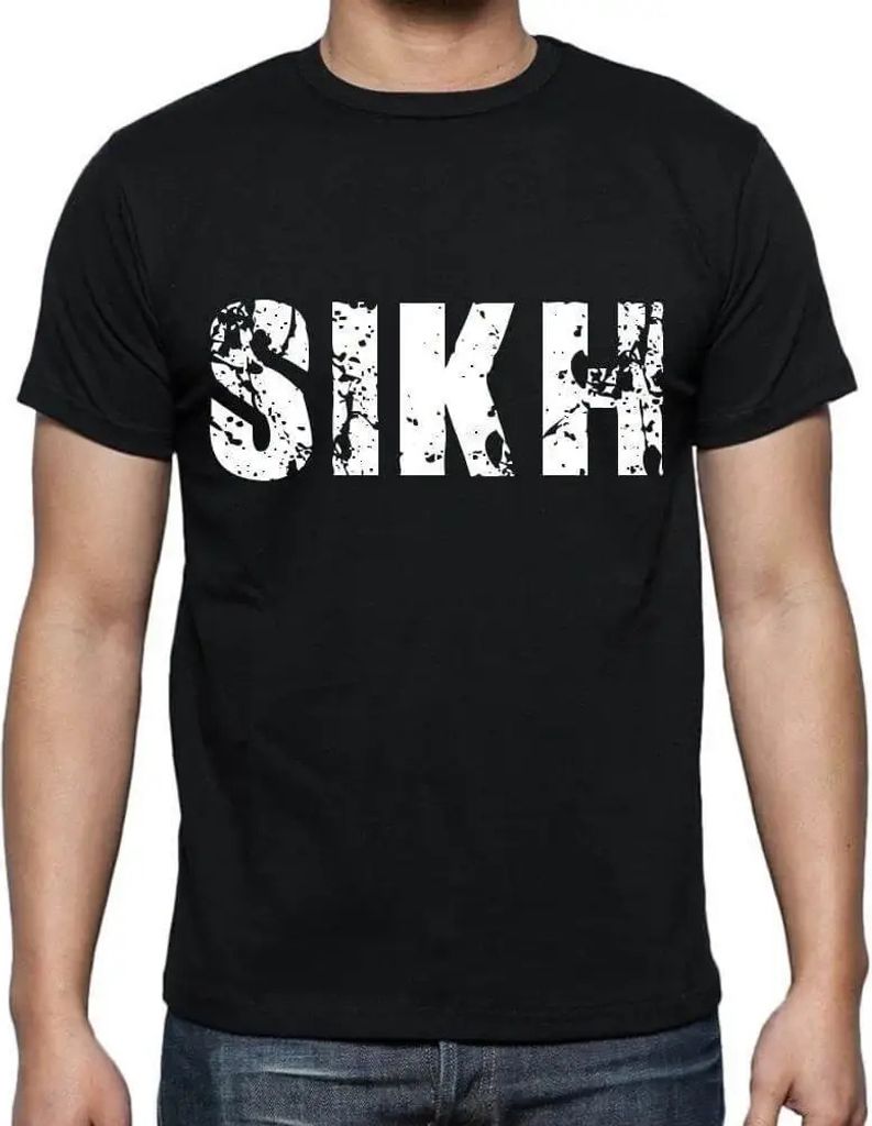 Herren Grafik T-Shirt Sikh Öko-Verantwortlich Vintage Jahrgang Kurzarm Lustige Druck Geburtstag Geschenk Mann