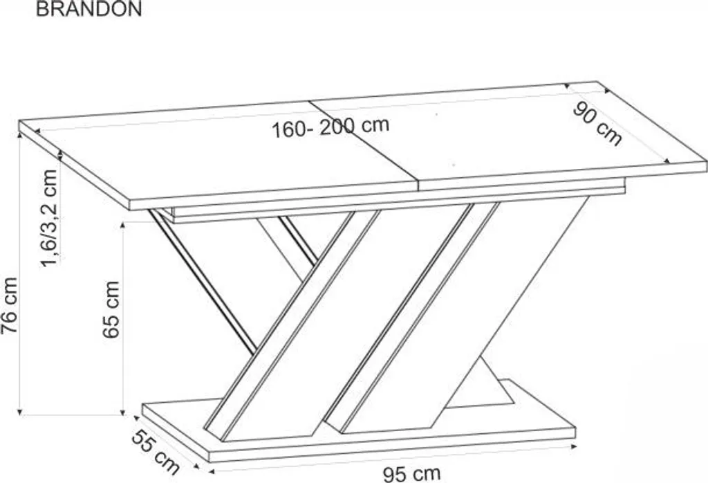 Table d'appoint pliante Brandon rectangulaire pour réception et buffet - 19