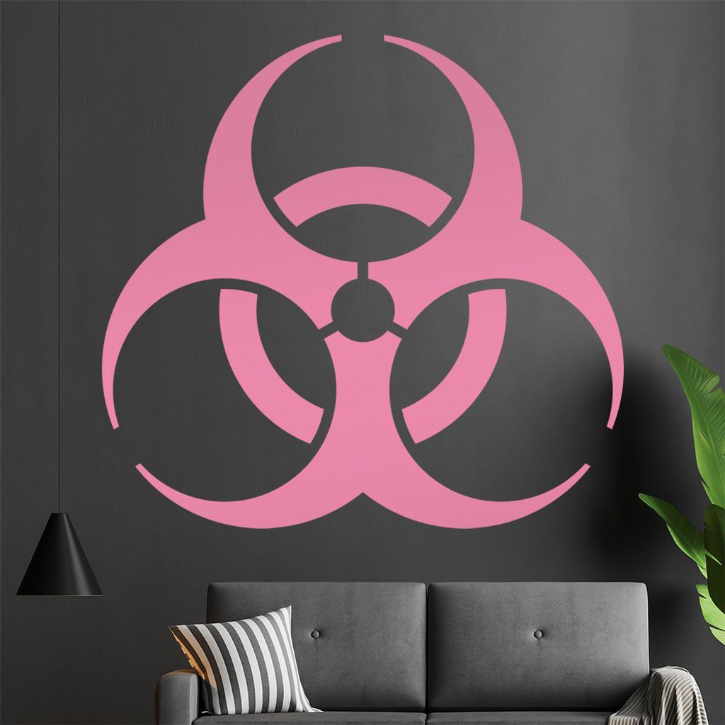 Biohazard Wandtattoo in 6 Größen - Wandaufkleber Wall Sticker - Dekoration, Küche, Wohnzimmer, Schlafzimmer, Badezimmer