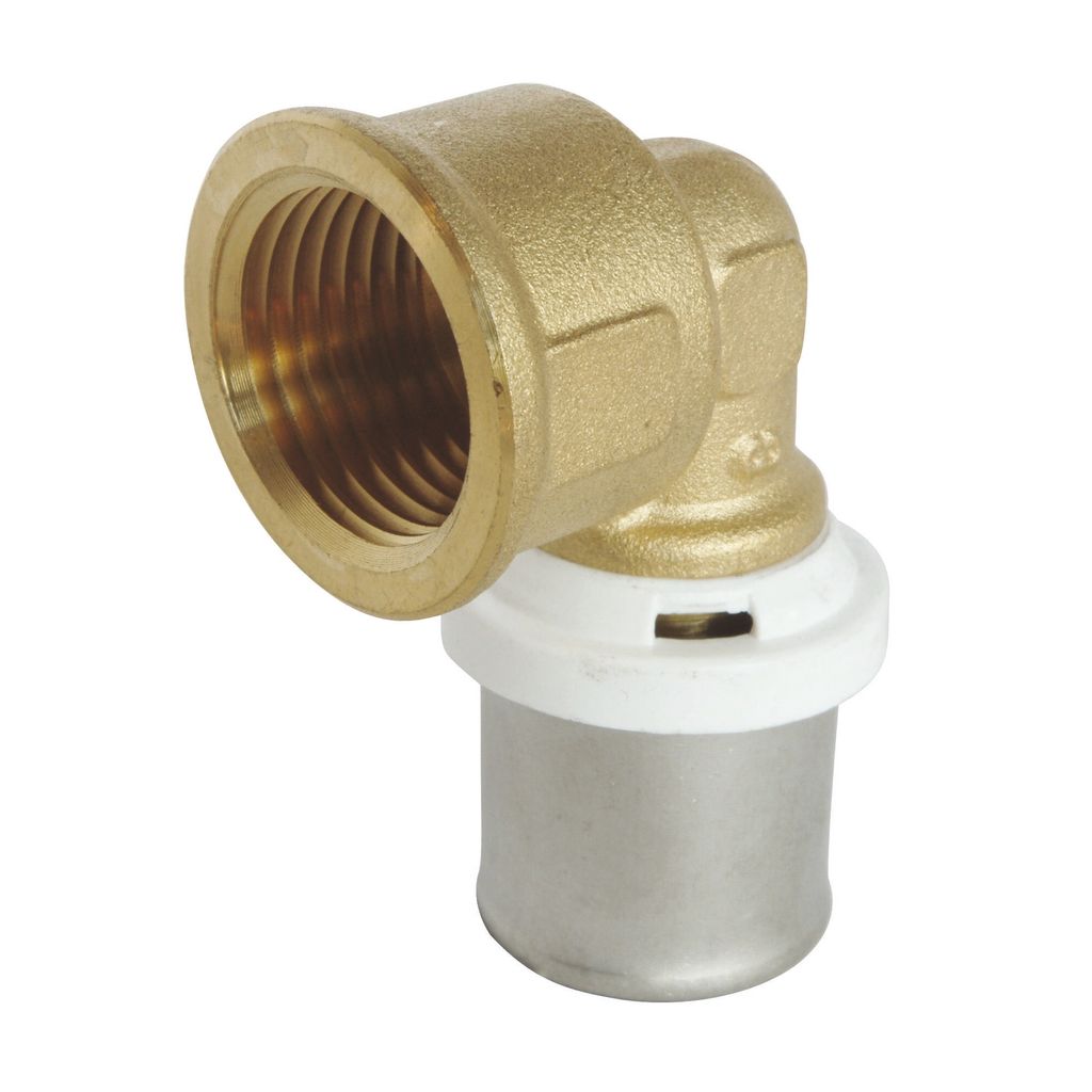 SOMATHERM FOR YOU - /5712-20-20 - Pressfitting-Winkelstück für Mehrschichtrohre Ø20 - F20/27 (3/4'') - Zum Anschluss eines Mehrschichtrohrs mit ...