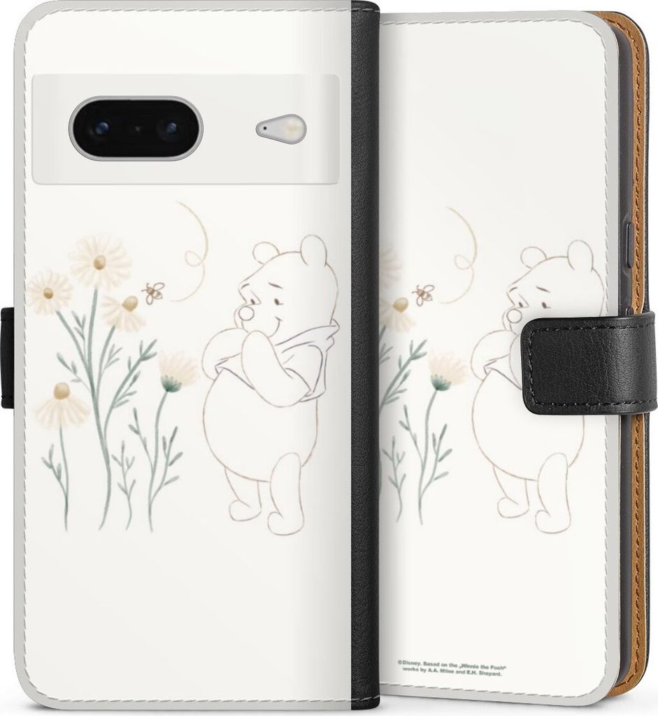 DeinDesign Klapphülle für Google Pixel 7 Handytasche Lederhülle Tasche Biene Disney Winnie Puuh