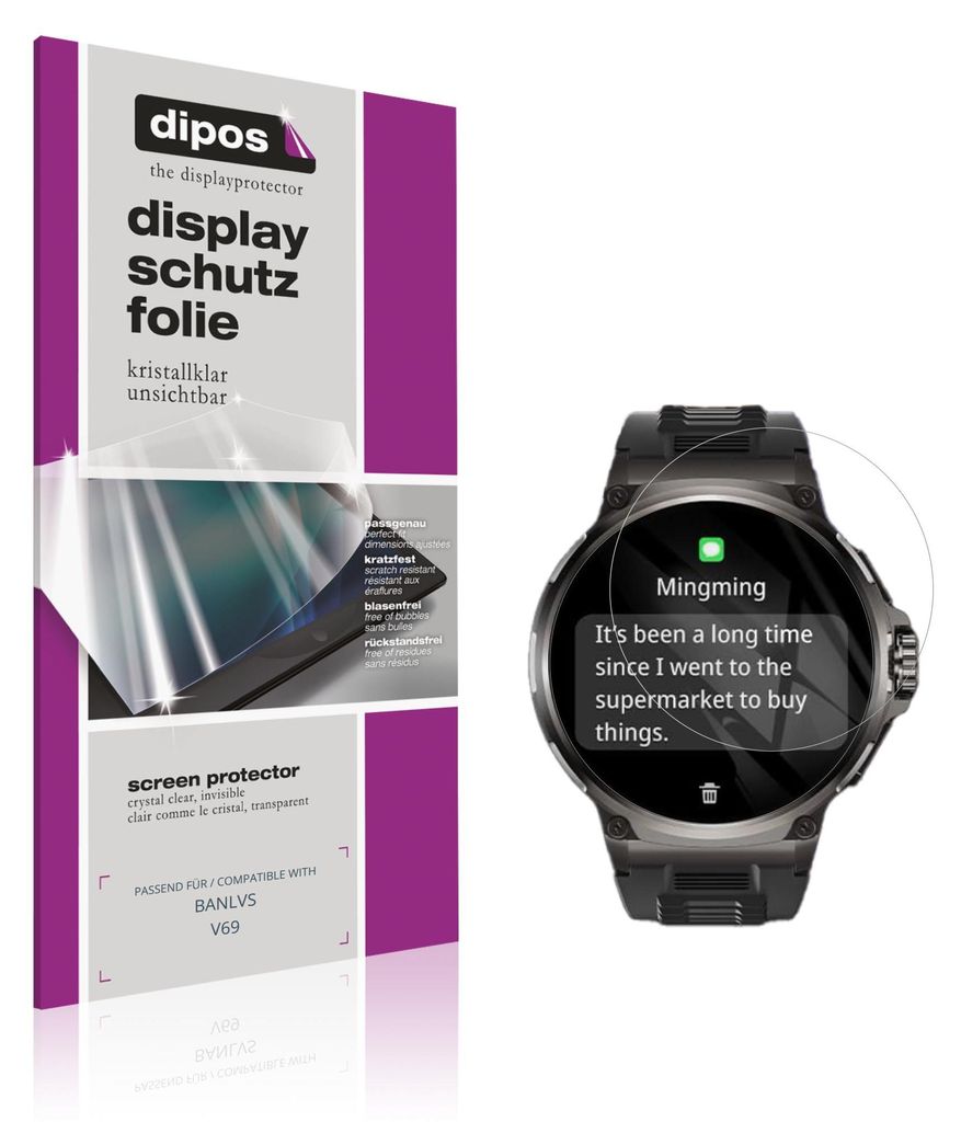 6x Schutzfolie für BANLVS V69 klar Displayschutzfolie Folie Display Schutz dipos