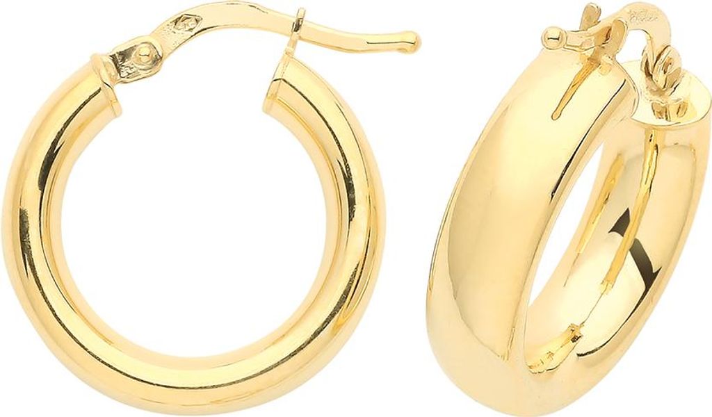 9 Karat (375) Gold Damen - Paar Creolen - 12mm; TRS376069KYMM12