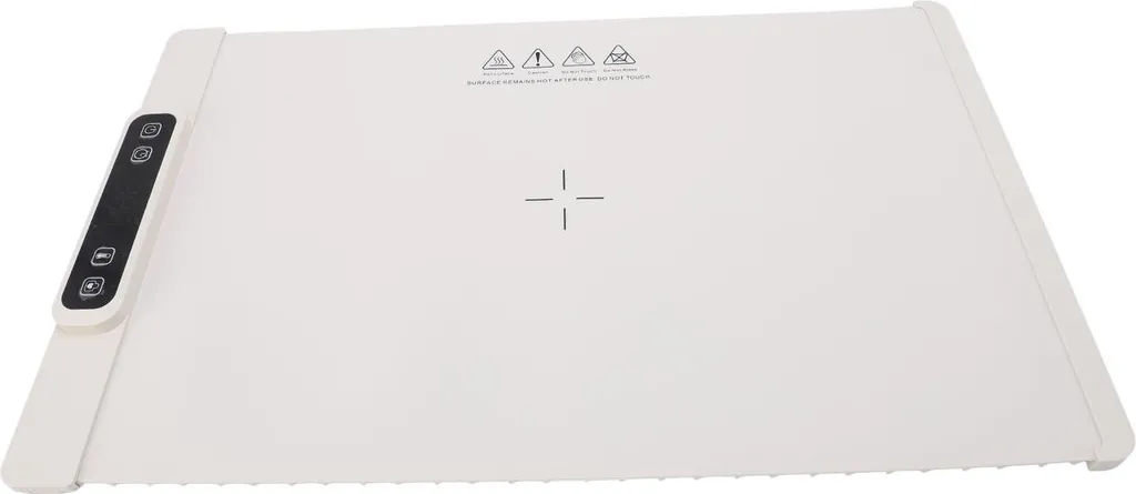 Plateau chauffant électrique en silicone beige pour repas et fêtes