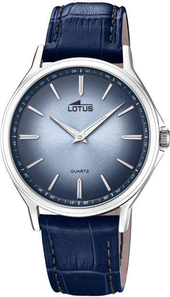 Lotus Uhr Armbanduhr Herrenuhr 18516/2 Lederarmband blau