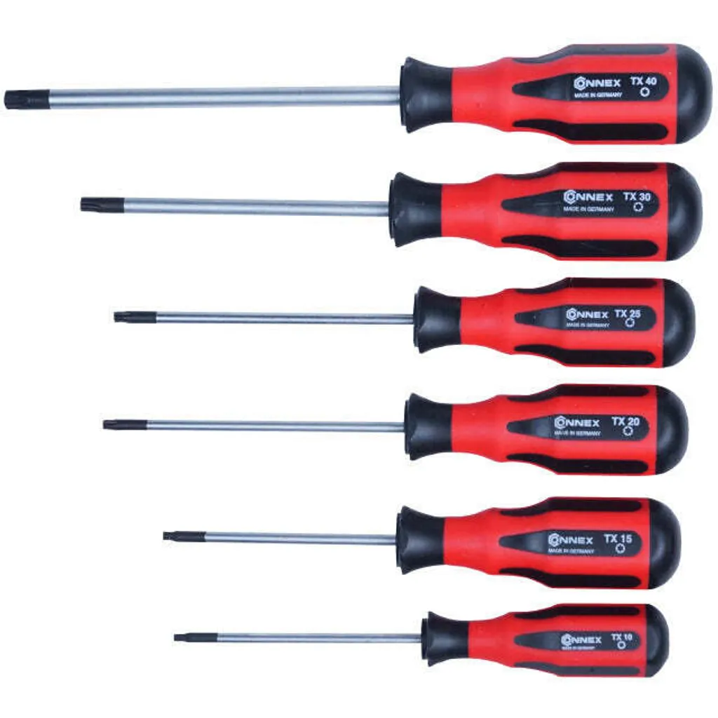 Tournevis TX pour mécanique et maintenance CONNEX COX312996 en lot de 6