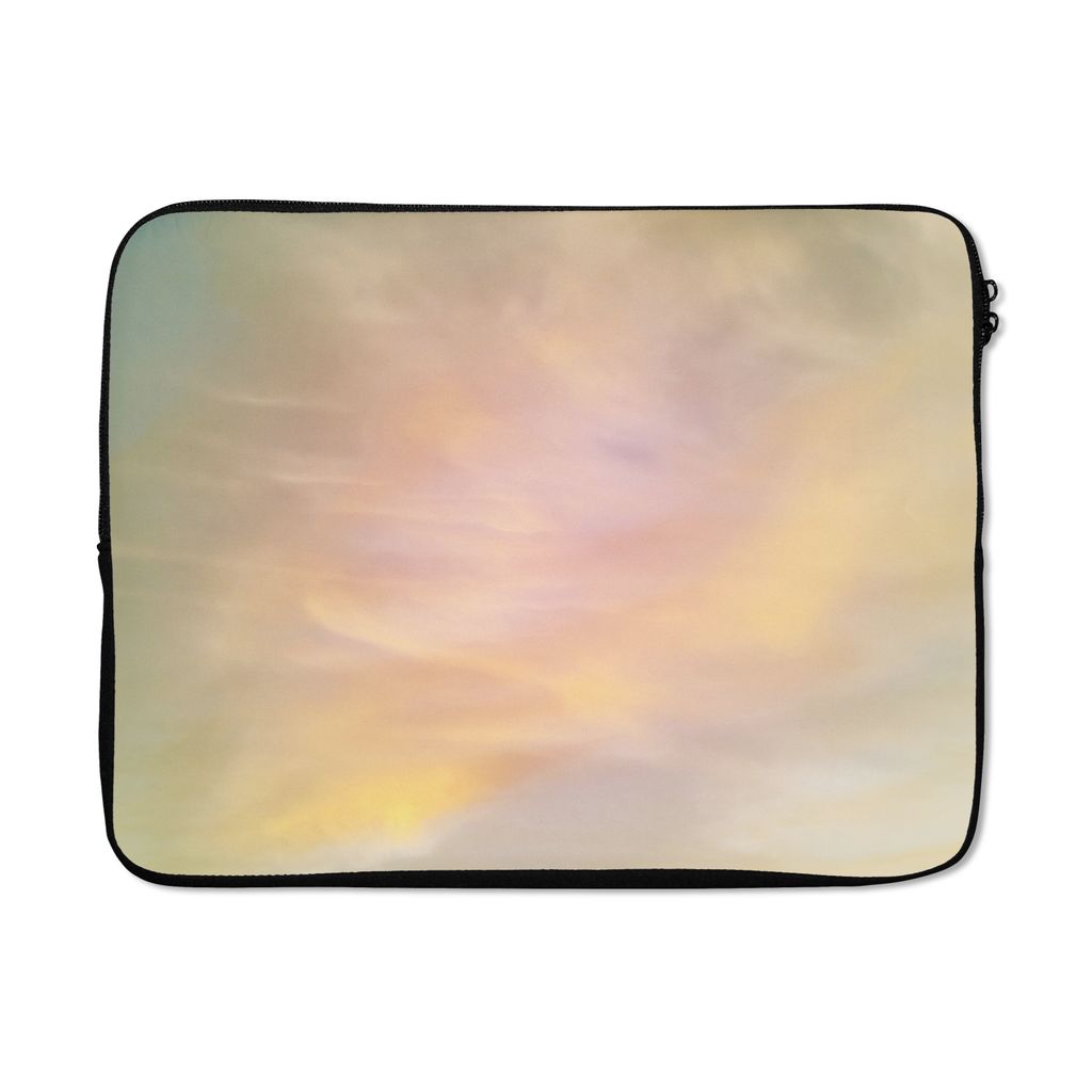 MuchoWow Laptop Hülle 17 Zoll Laptoptasche Pastellwolken - Zipper - Schutzabdeckung
