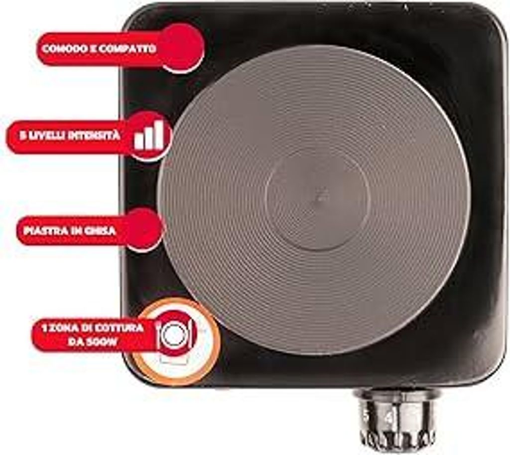Ardes Focus Mini-Elektroherd mit Gusseisenplatte Ø 10 cm Produktbild 