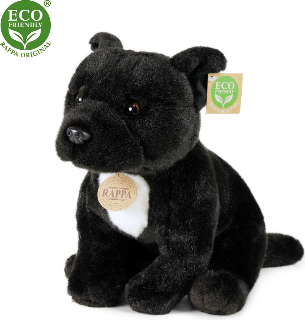 RAPPA Staffordshire Bull Terrier cane di peluche 30 cm nero Immagine del prodotto 
