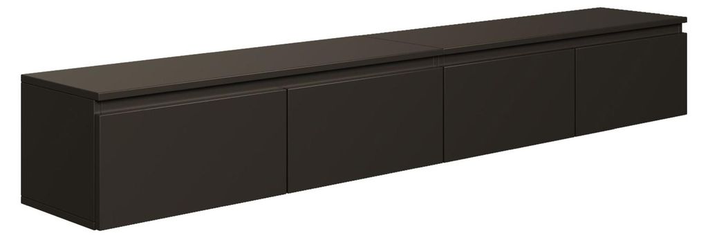 Selsey Bemmi - TV-Hängeboard, Schwarz, 200 cm Produktbild 