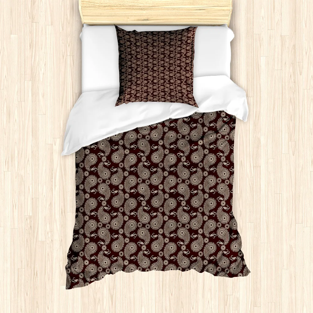 Recensione Set Copripiumino ABAKUHAUS Marrone 135x200 Paisley Digitale