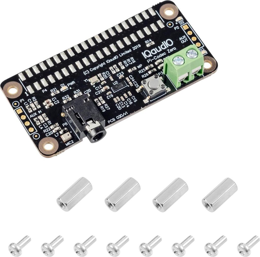 IQaudio Codec Zero Audio-HAT für Raspberry Pi Zero, I2S, Produktbild 