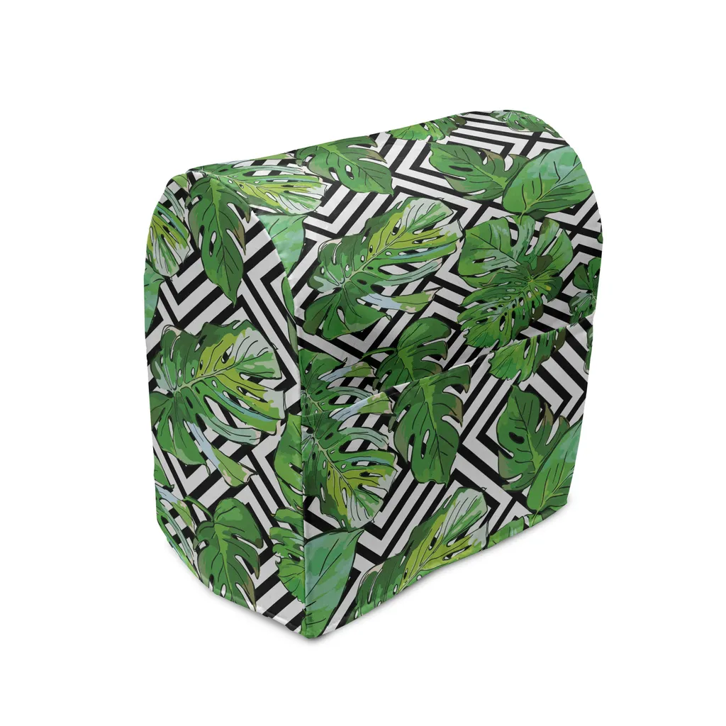 ABAKUHAUS Housse de Mixeur à Motif Feuilles de Palmier 36 x 39 x 24 cm