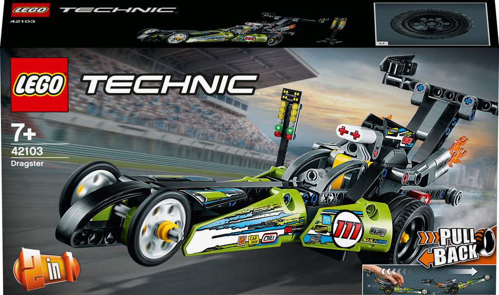 LEGO® Technic 42103 Dragster Rennauto 2in1 Bausatz Produktbild 