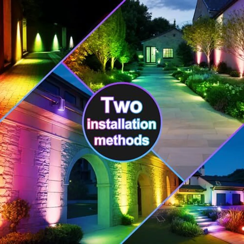 Faretti solari RGB da 6 pezzi per albero paesaggio colore che