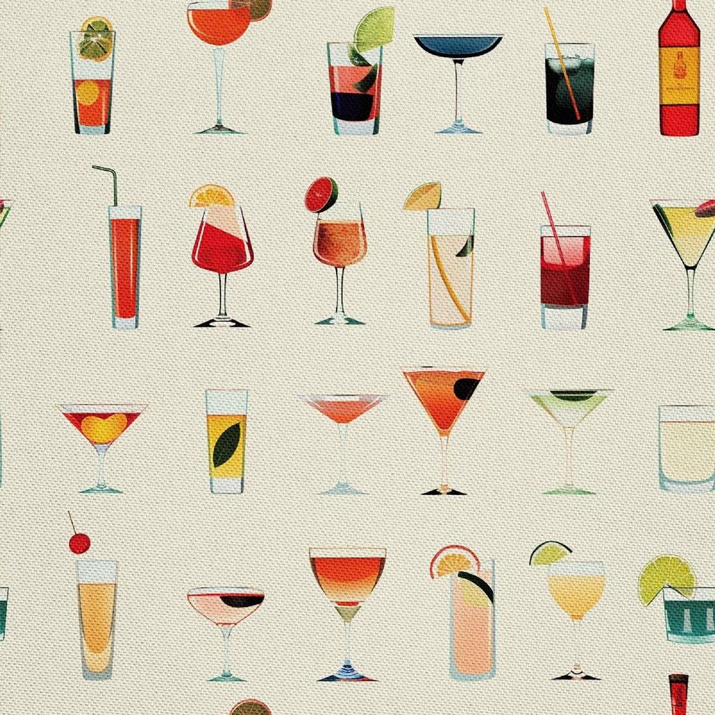 OUTDOOR DEKOSTOFFE OXFORD - Motiv Cocktail | DX8626