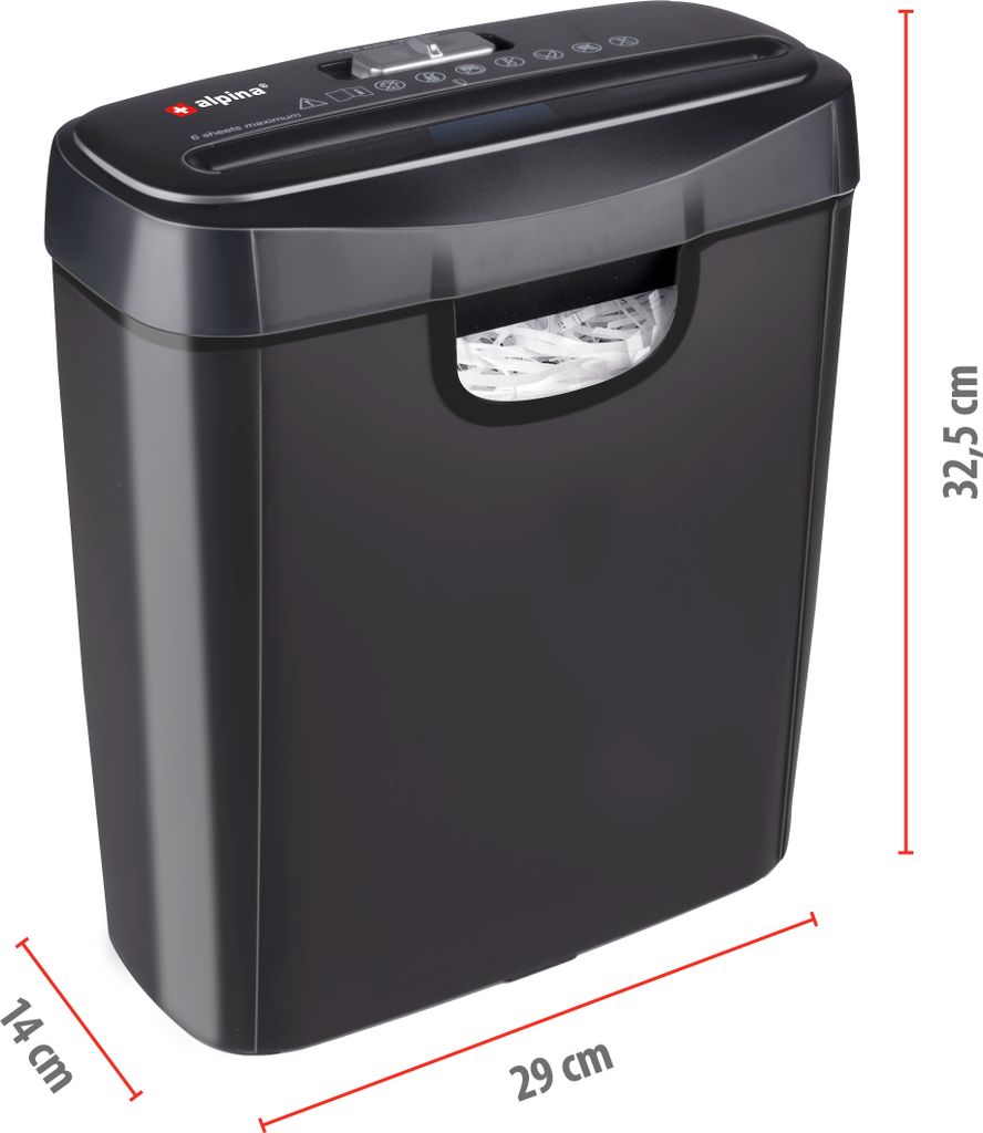 alpina Aktenvernichter 190W - Papierschredder Kreditkarten Produktbild 2