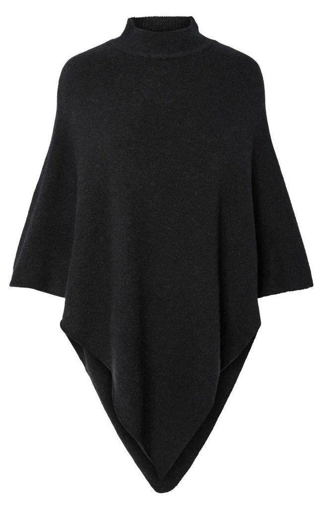 Pieces Fortuna Poncho Schwarz  Mann Schwarz One Size Produktbild 