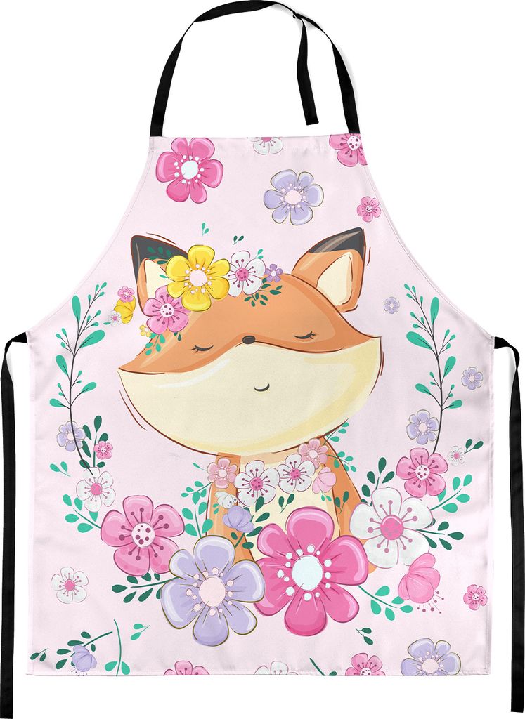 Ferocity Kinderschürze Mit Fuchs-Motiv – Malschürze & Kochschürze Für Kinder, Waschbarer Polyester