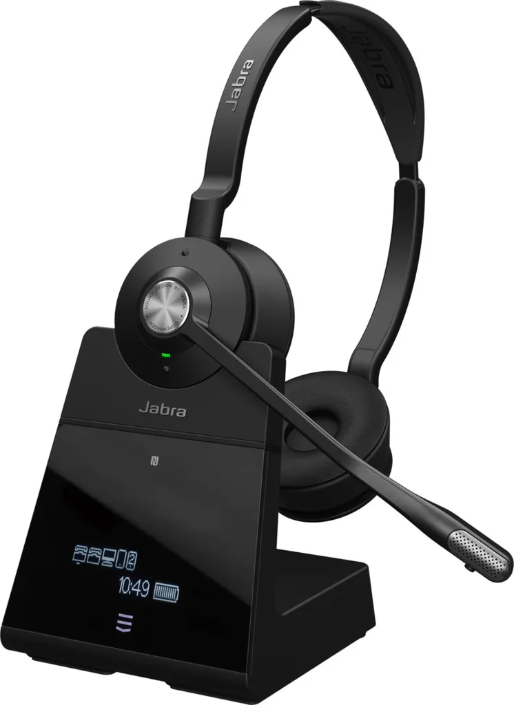 Jabra Engage 75 Stereo Casque On-Ear sans fil avec technologie DECT NFC
