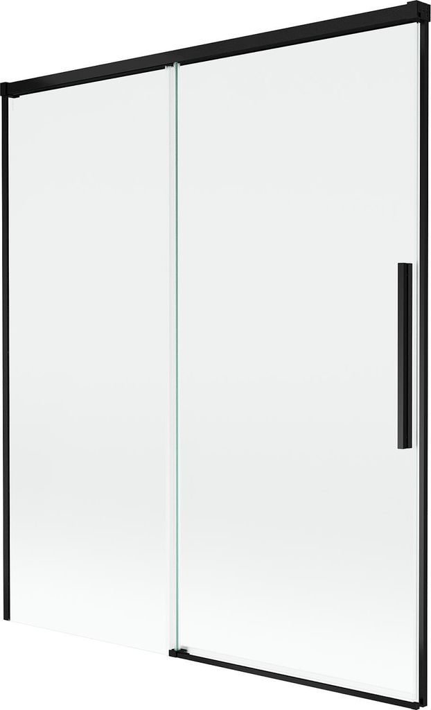 Mexen Rox Badewanne Paravent 2-flügelig zum Schieben 100 x 150 cm, transparent, Chrom - 8C9-100-003-01-00