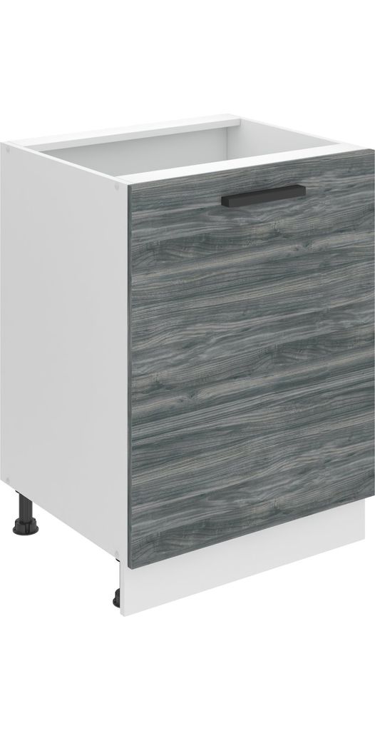 Belini Unterschrank Küche, Küchenunterschrank 60 cm Breite. SD Küchenunterschrank ohne Arbeitsplatte. Küchenschrank mit 1 Tür, Glamour Wood