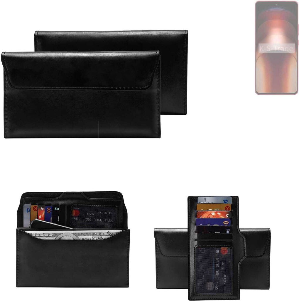 K-S-Trade Handy Hülle kompatibel mit Vivo iQOO Neo9s Pro Schutz Hülle Tasche Schutz Case Handytasche Kunstleder schwarz, 1x
