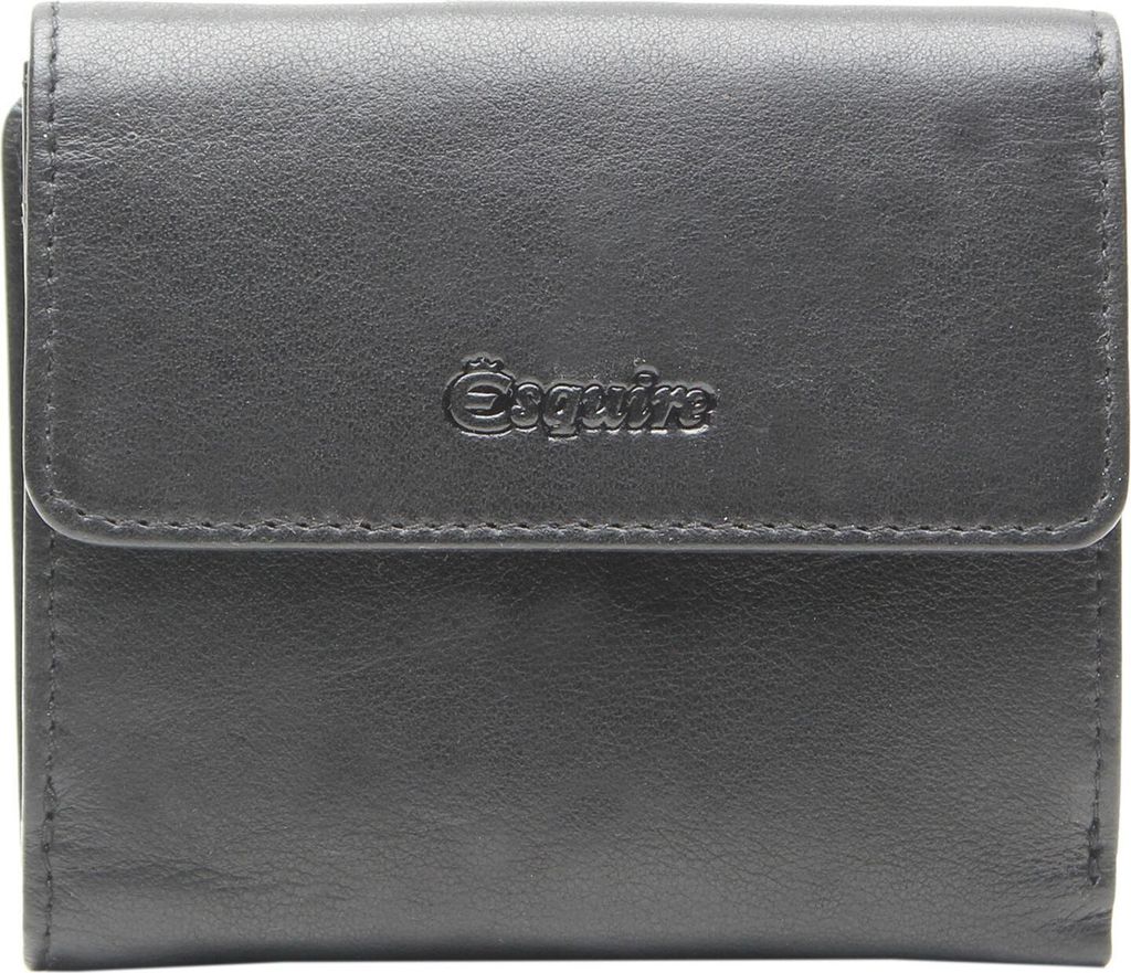 Esquire Leder Geldbörse Viktoria Little Wallet Black schwarz