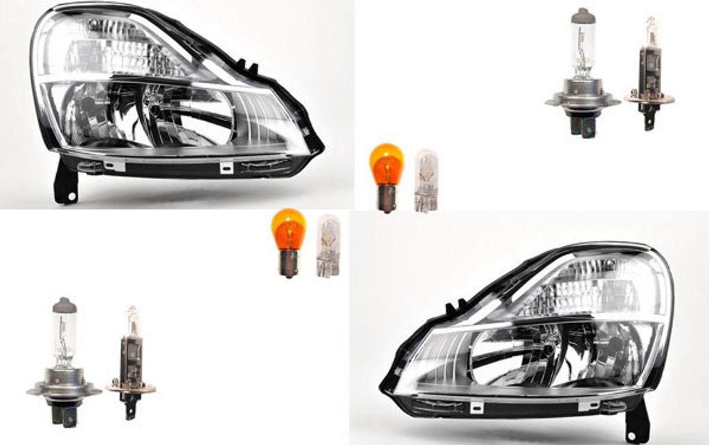 Johns, Scheinwerfer Halogen passend für Renault Modus FP JP 08- Leuchtmittel Set Li. Re 7701069734 7701069732