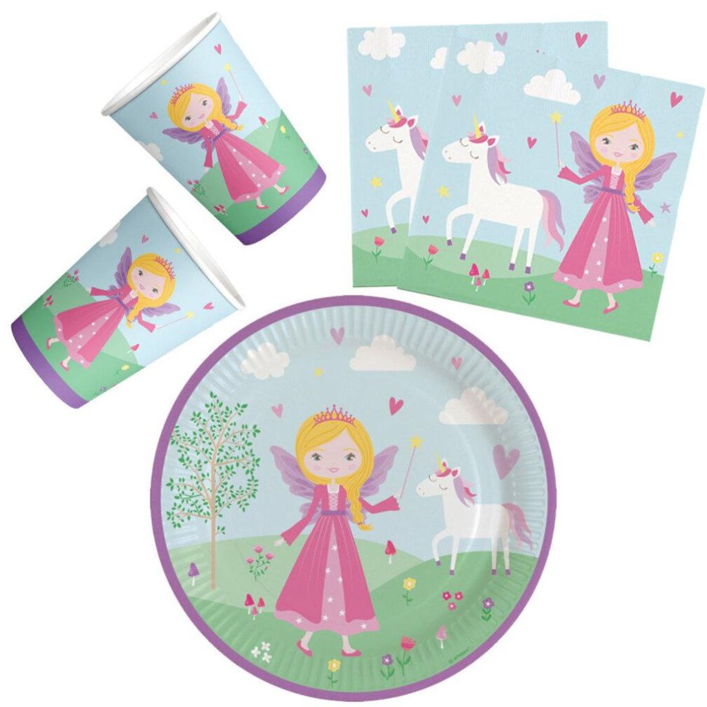 Spell Prinzessinnen-Partyset mit 36 Teilen und 23 cm Teller