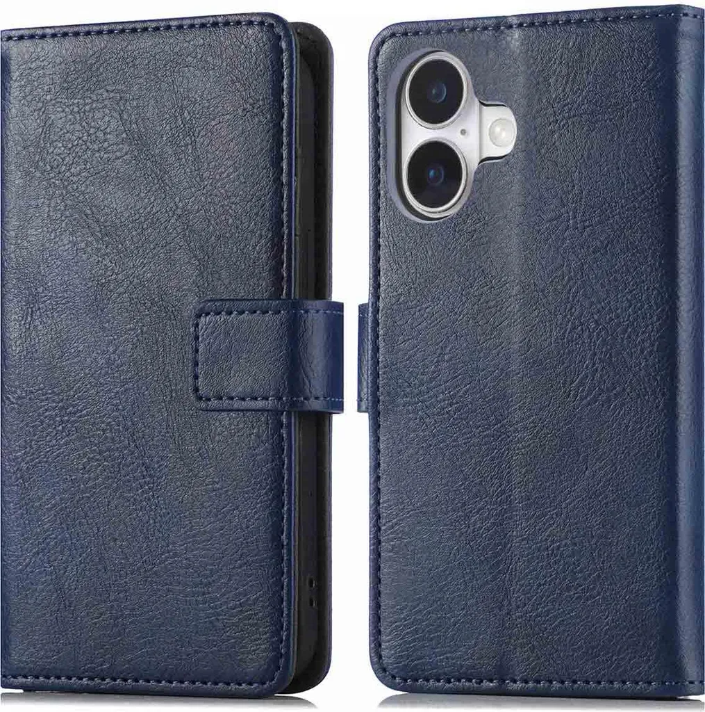 Cover Libro iPhone 16 Plus imoshion Blu - Protezione RFID e Stand