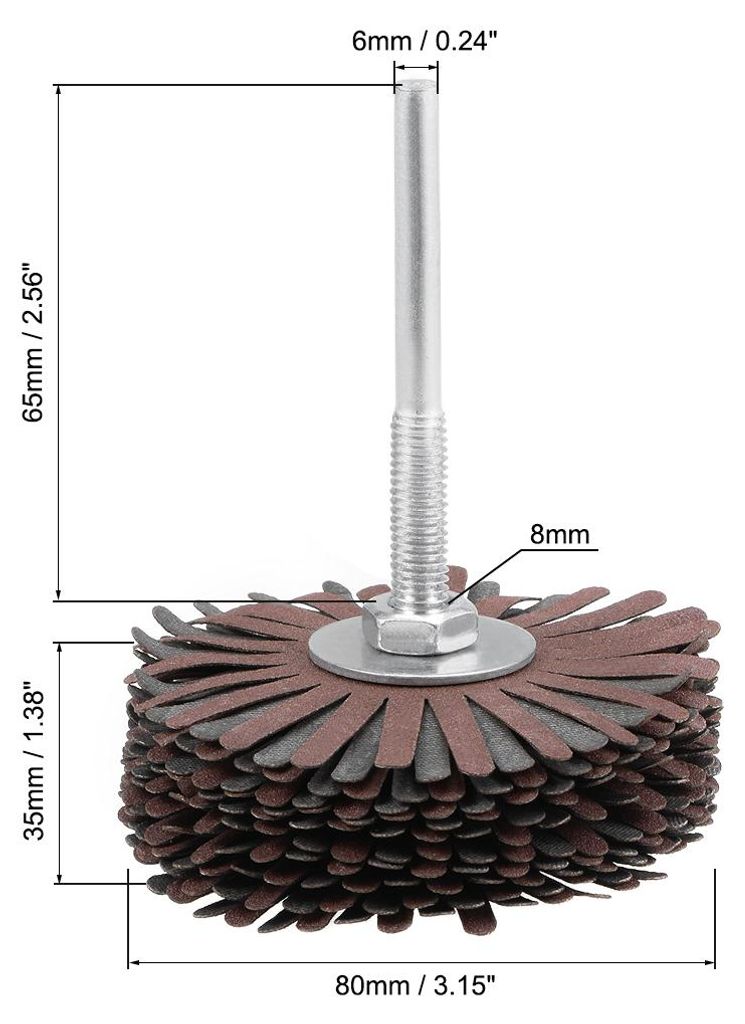 Schleifstoff Stoffklappe Rad Schleifstern 1/4 Zoll Schaft fš¹r Holzbearbeitung Wurzelschnitzerei M?bel Polieren 320 K?rnung