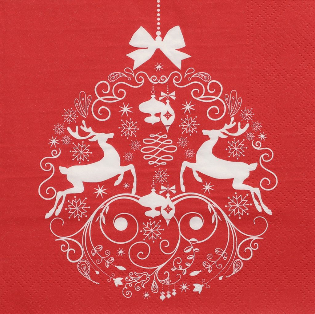 PAPSTAR Weihnachts-Motivservietten "Deers Couple" gold
