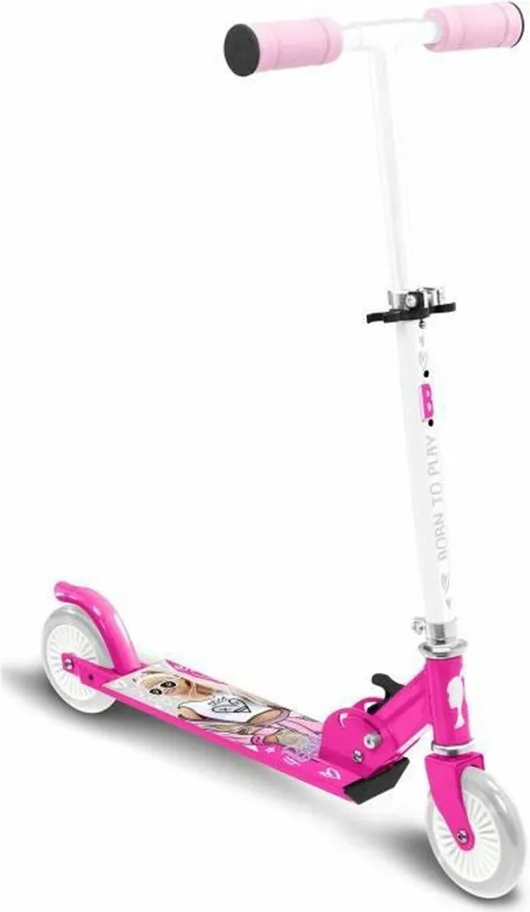 Trottinette Barbie Rose pour Sorties au Parc et Loisirs Plein Air Fille