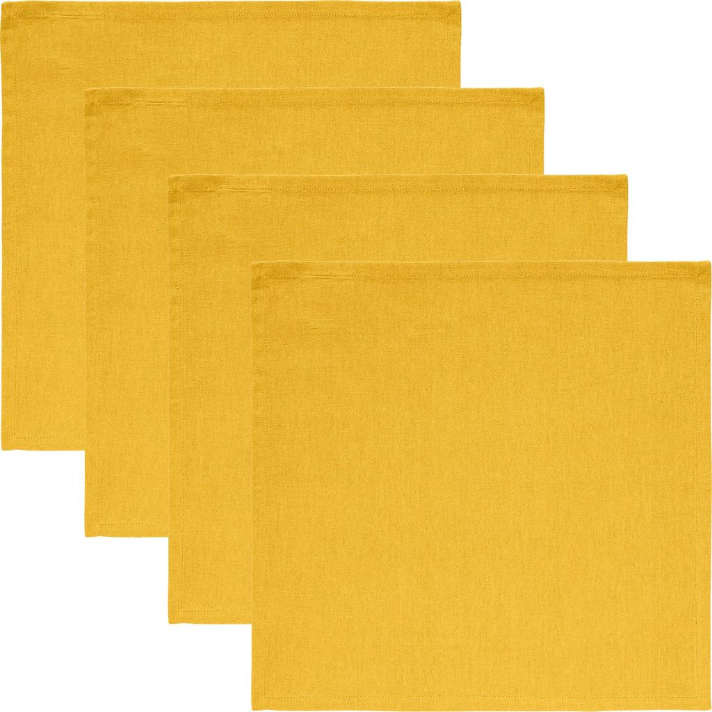 REDBEST Serviette Tulsa" 4er-Pack curry 40x40 cm"