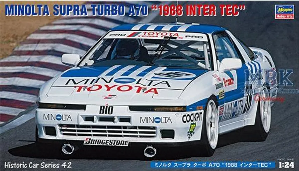 Maquette Voiture de Course Toyota Supra Turbo A70 1988 Hasegawa 1/24