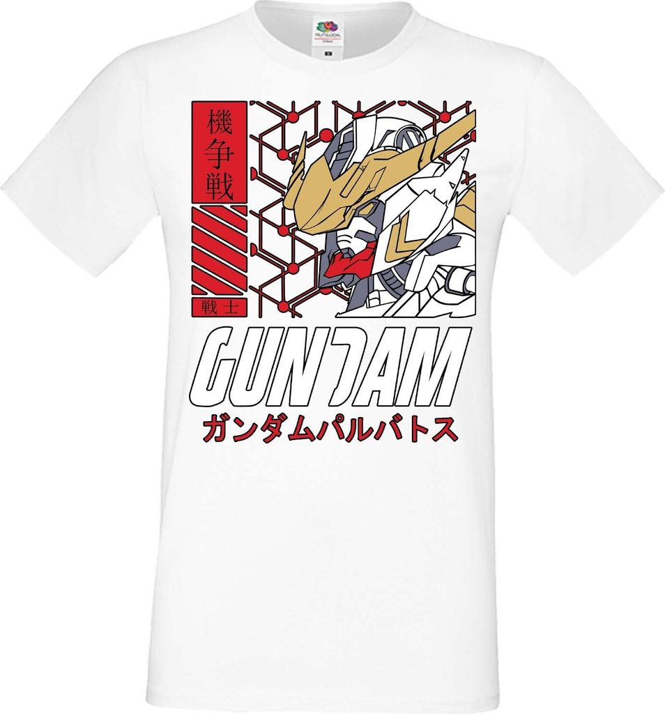 Herren T-Shirt Anime Manga Mobile Suit Gundam, Man XL / Weiß
