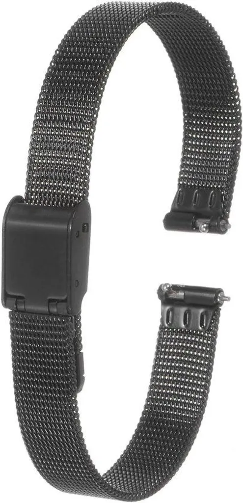 Bracelet acier noir 10mm ultra résistant muni d'une boucle déployante